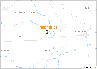 map of Bhānpuri