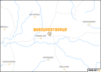 map of Bhānupratāppur