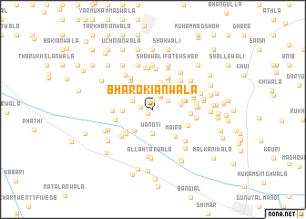 map of Bharokiānwāla