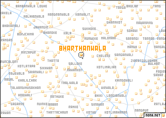 map of Bharthānwāla