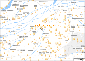 map of Bharthānwāla