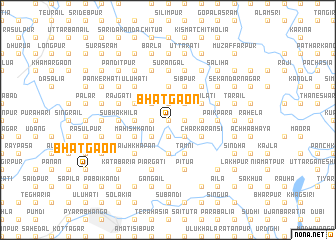 map of Bhātgaon