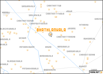 map of Bhathlānwāla