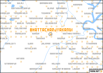 map of Bhattāchārjyakāndi