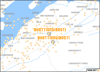 map of Bhattiān di Basti