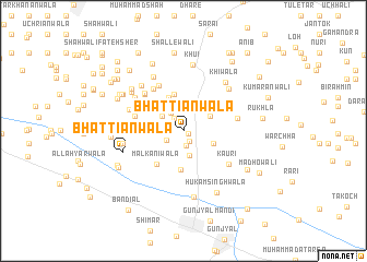 map of Bhattiānwāla