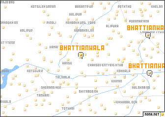 map of Bhattiānwāla