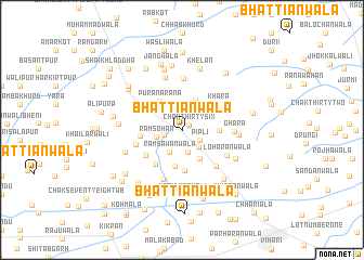 map of Bhattiānwāla