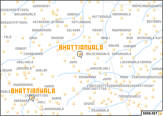 map of Bhattiānwāla