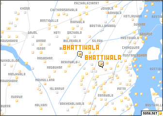 map of Bhattiwāla