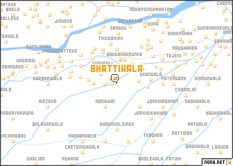 map of Bhattīwāla