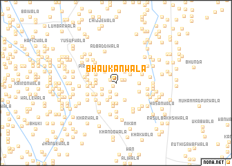 map of Bhaukanwāla