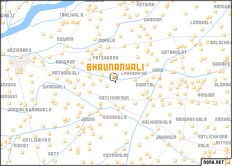 map of Bhaunānwāli