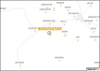 map of Bhaundesar