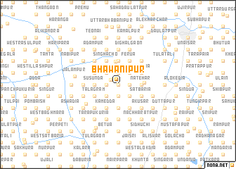 map of Bhawānipur