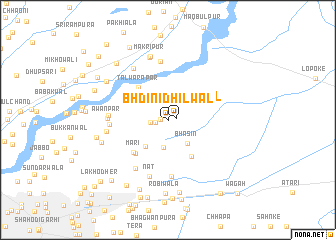 map of Bhdīni Dhilwāl