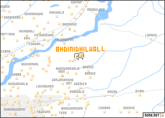 map of Bhdini Dhilwāl