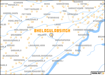 map of Bhela Gulāb Singh