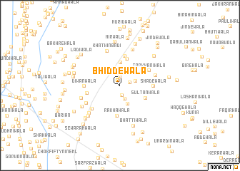 map of Bhiddewāla