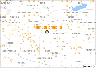 map of Bhidwalanwāla