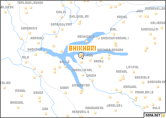 map of Bhikhāri