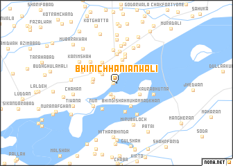 map of Bhini Chhaniānwāli