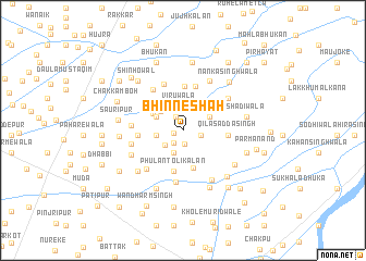 map of Bhinne Shāh