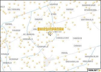 map of Bhir Dīnpanāh