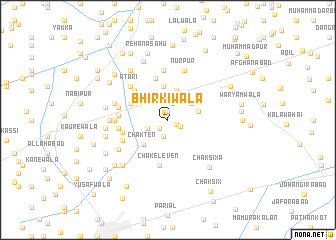 map of Bhirkiwāla