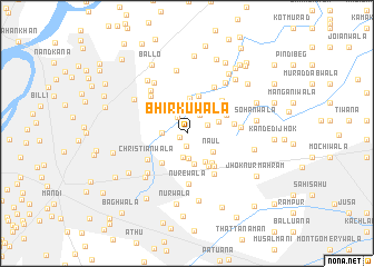 map of Bhirkuwāla