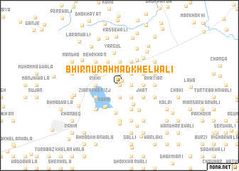 map of Bhir Nūr Ahmad Khelwāli