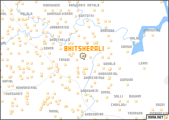 map of Bhit Sher Ali