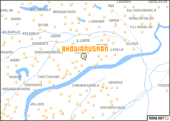 map of Bhodiān Usmān