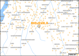 map of Bhojewāla