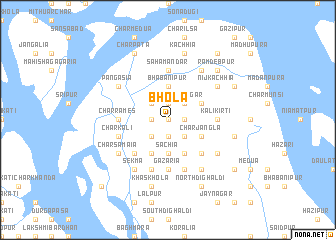 map of Bhola