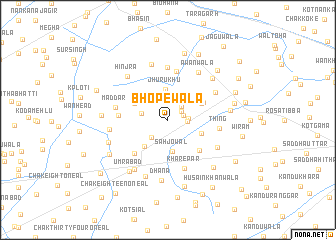 map of Bhopewāla