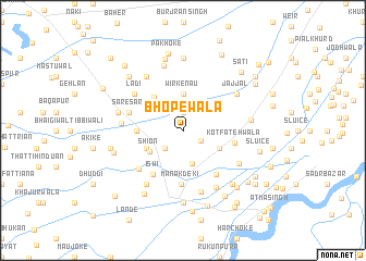 map of Bhopewāla