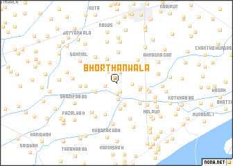 map of Bhorthānwāla