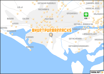 map of Bhurtpur Barracks