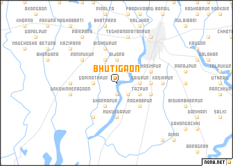 map of Bhutigaon