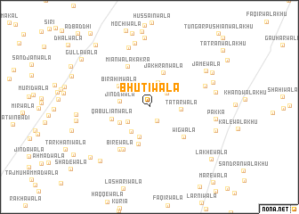 map of Bhutiwāla