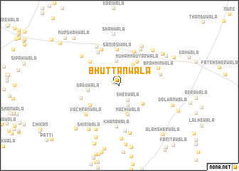 map of Bhuttānwāla