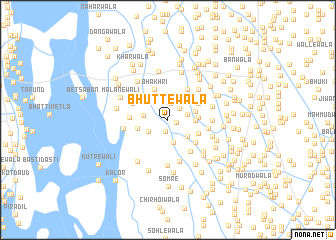 map of Bhuttewāla