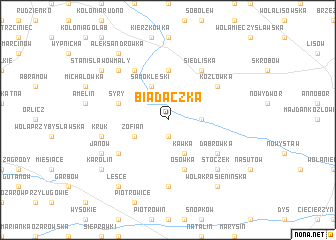 map of Biadaczka