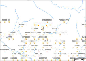 map of Biadekane