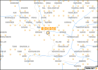 map of Biakane