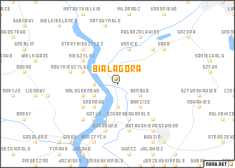 map of Biała Góra