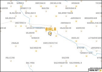 map of Biała