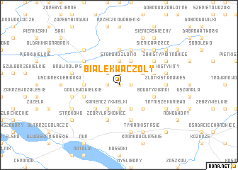 map of Białe Kwaczoły