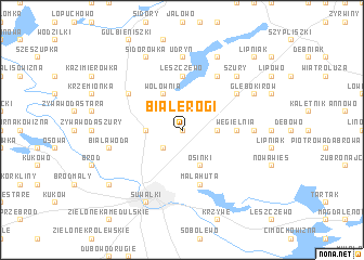 map of Białerogi